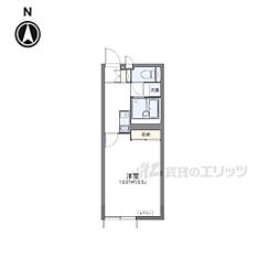 レオネクストかのう 2階1Kの間取り