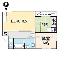 Ｐ−ｓｐａｃｅ 2階2LDKの間取り
