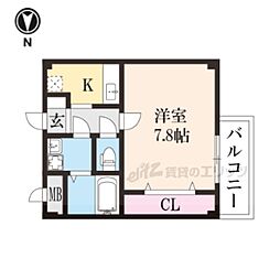 JR北陸本線 長浜駅 バス15分 イオン長浜店下車 徒歩8分の賃貸アパート 2階1Kの間取り