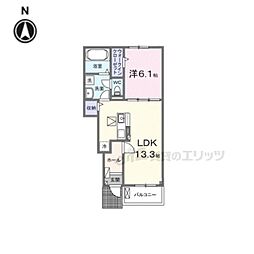 ベラーノ II 1LDKの間取図画像