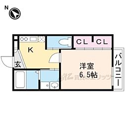 Ｙ’ｓコート 1階1Kの間取り