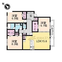 Ｂｉｅｎｖｅｎｕｅ 2階3LDKの間取り