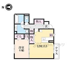 ソシアA 1LDKの間取図画像