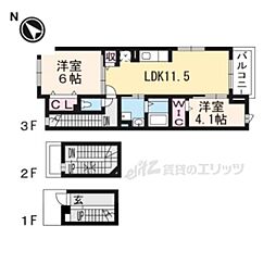 ベル・カーサ 2LDKの間取図画像