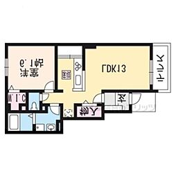 グラード 1LDKの間取図画像