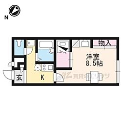 レオパレス水口 1Kの間取図画像