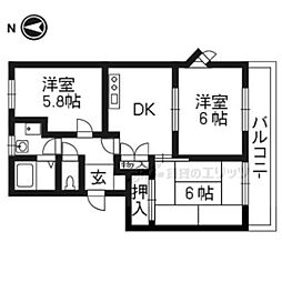 グレイス・藤 3DKの間取図画像