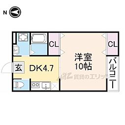 ロイヤルクレスト 1DKの間取図画像
