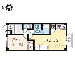 グランピュア 1LDKの間取図画像
