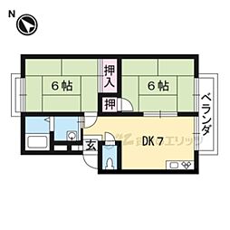 グランフェスタ 2DKの間取図画像