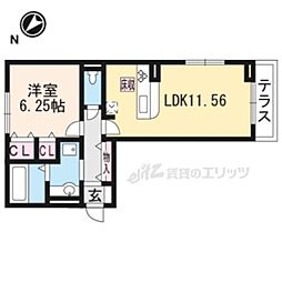 セジュール・サンフィールド 1LDKの間取図画像