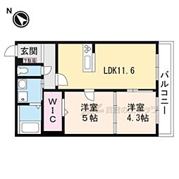 SANAEマンション 2LDKの間取図画像