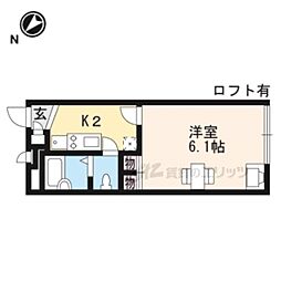 レオパレス甲賀駅前1 1Kの間取図画像