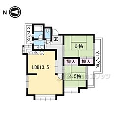グランドメゾン石山 2LDKの間取図画像