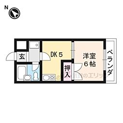 EM543 1DKの間取図画像