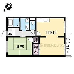 メゾン・アーマ 1LDKの間取図画像