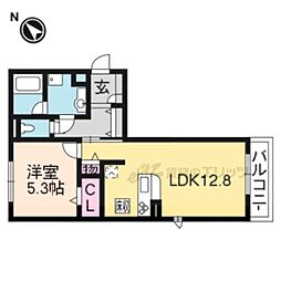 シュレイル 1LDKの間取図画像