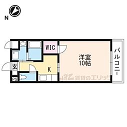 プレイアデス 1Kの間取図画像