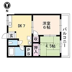 CAグリーンパーク 2DKの間取図画像