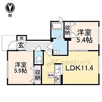 ブリリアント　ガーデン（Ｃ棟） C101 ｜ 滋賀県米原市梅ケ原（賃貸アパート2LDK・1階・53.82㎡） その2