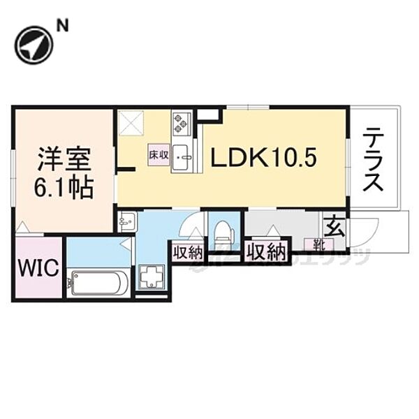 ラ・フェリーチェ 103｜滋賀県栗東市林(賃貸アパート1LDK・1階・44.21㎡)の写真 その2