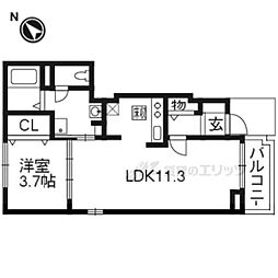 ラルジュエスト 1LDKの間取図画像