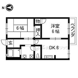 コーポグレース 2DKの間取図画像