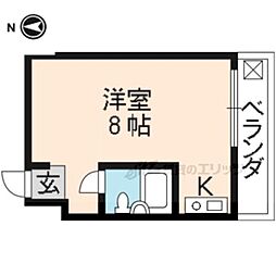 ハイツアリックス ワンルームの間取図画像