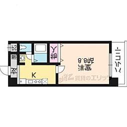 ハウスセゾン四条通 1Kの間取図画像