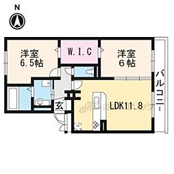 カーサルミノサトレ 2LDKの間取図画像