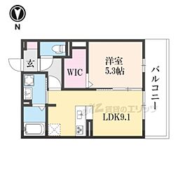 ラ・グレース 1LDKの間取図画像