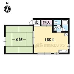 コーポきさらぎ 1LDKの間取図画像