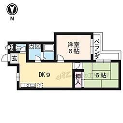 ロイヤルむらかみ 2DKの間取図画像