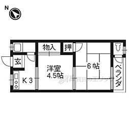 藤村マンション 2Kの間取図画像