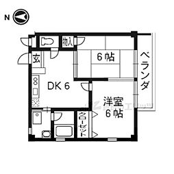 ヴィラトレゾール3 2DKの間取図画像