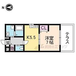 アクシアコート藤森 1DKの間取図画像