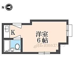 Gハイツ林 1Kの間取図画像