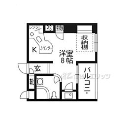 ラ・パルフェ・ド・レジェール ワンルームの間取図画像