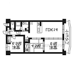 アデストビルライフスペース 3LDKの間取図画像