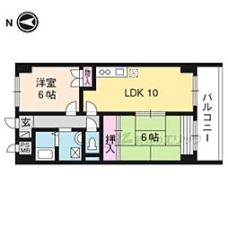 インペリアル明日香 2LDKの間取図画像