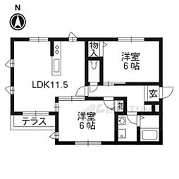 メゾン・ド・大谷 2LDKの間取図画像