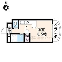 メゾンマロニエ ワンルームの間取図画像