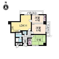 アーチスト島田 3LDKの間取図画像