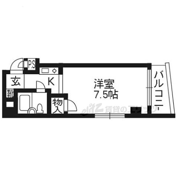 メゾンドアムール 801｜京都府京都市伏見区東浜南町(賃貸マンション1K・8階・19.00㎡)の写真 その2