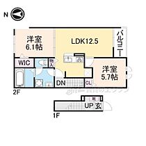 京都府木津川市加茂町里中門伝（賃貸アパート2LDK・2階・56.48㎡） その2