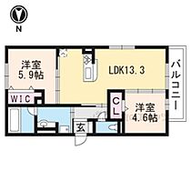 カメリア 302 ｜ 京都府京都市伏見区横大路柿ノ本町（賃貸アパート2LDK・3階・55.47㎡） その2