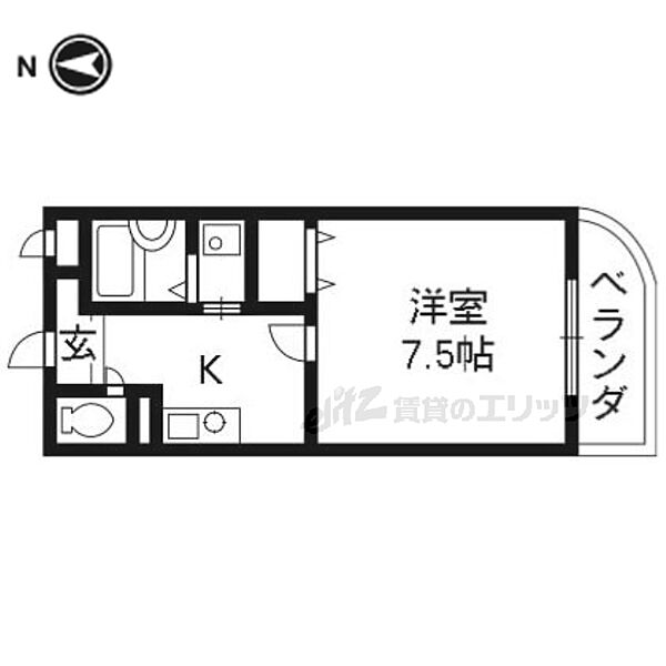 グランフォルム西向日 202｜京都府向日市上植野町北ノ田(賃貸マンション1K・2階・28.86㎡)の写真 その2