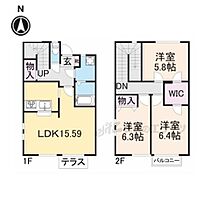 エスペ―ロ相楽台 101 ｜ 京都府木津川市相楽台5丁目（賃貸アパート3LDK・1階・82.85㎡） その2