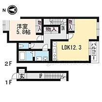 京都府木津川市吐師（賃貸アパート1LDK・2階・52.73㎡） その2