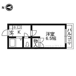 メゾン桃栄II 1階1Kの間取り
